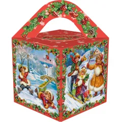 Сладкий новогодний подарок Кубик Зима 600 грамм премиум