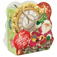 Короб фигурный Часы 1000 грамм стандарт